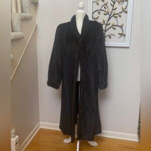 Classic Natural Mahogany Mink Coat Scandinavia Andriana Furs Full Length Sz 12